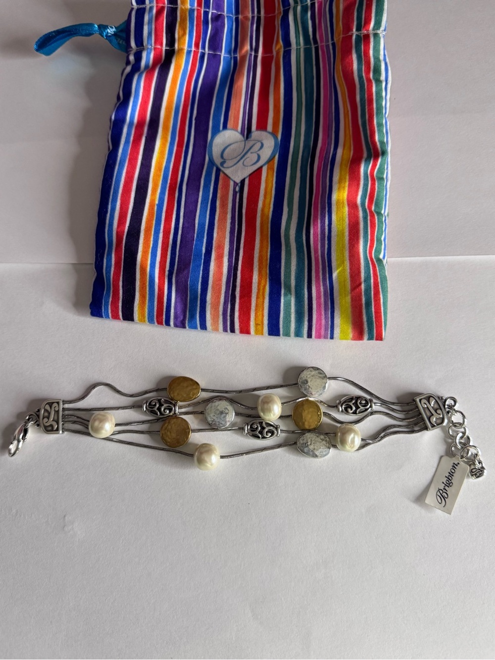 Brighton 5 strand bracelet Mediterranean pearl NWT - Picture 6 of 7